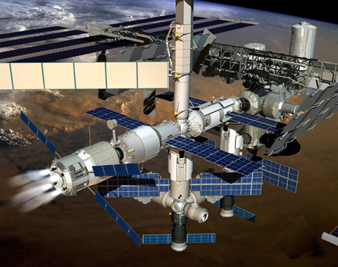 ATV ��������� ������ ��� (����������� ESA).