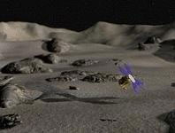 NEAR Shoemaker ������� �� ����������� 433 Eros (����������� � ����� NASA.gov).