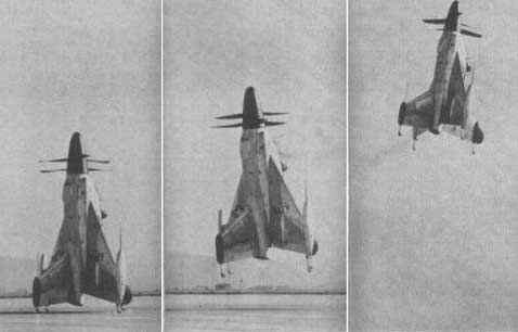 5  1954 . Convair XFY-1 Pogo    ( unrealaircraft.com).