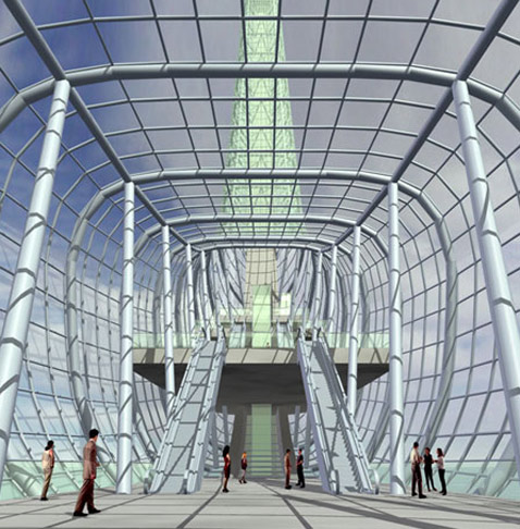 ���-�� ���, �� ����, ������ ��������� ��������. ���� ����������� ������ � ����� �� ��������� �������� ����� (����������� Thompson, Ventulett, Stainback & Associates).