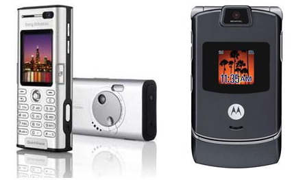 Sony Ericsson K600i � Motorola RAZR V3m