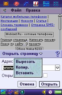 Opera 6.31 ��� Symbian UIQ 2.1