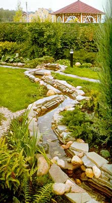 Искусственный декоративный ручей